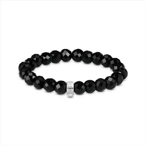 Black obsidian 15cm bead bracelet