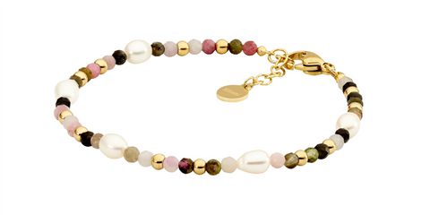 Pearl and tourmaline bracelet
