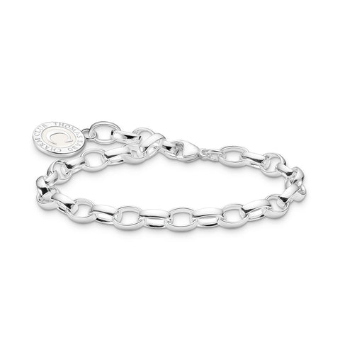 Silver chunky 17cm belcher bracelet