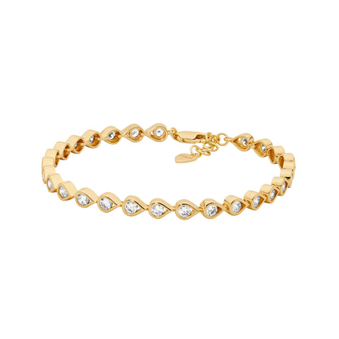 Gold plated tennis bracelet