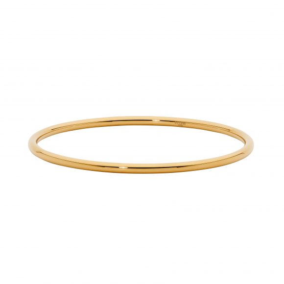 Gold plated 3mm gold bangle