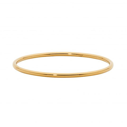 Gold plated 3mm gold bangle