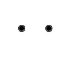 Sterling Silver 5mm Black Cubic Zirconia Earrings