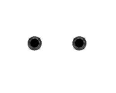 6mm Black Cubic Zirconia Studs