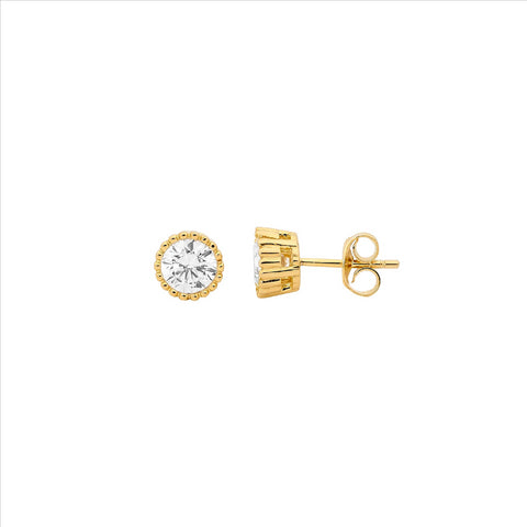 Gold plated 4mm studs