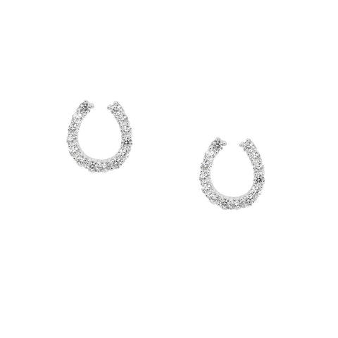 Sterling silver horse shoe earrings