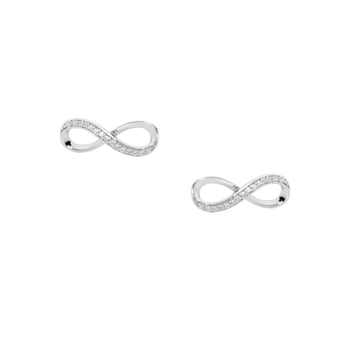 Silver infinity earrings
