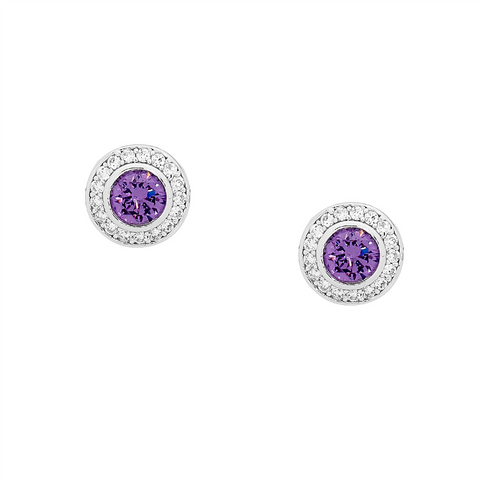 Purple Stud Earrings