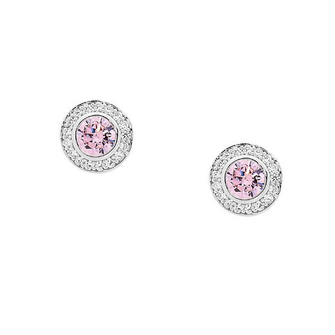 Pink cubic zirconia studs