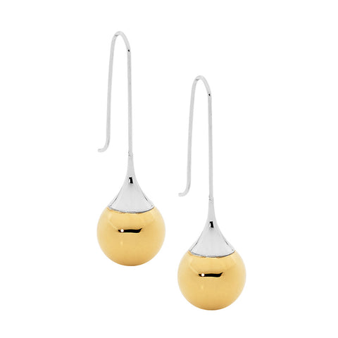 Gold plated drop earrings
