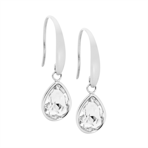 Stainless steel teardrop earrings