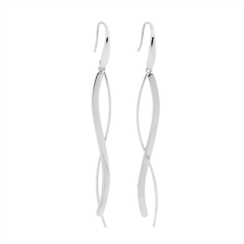 Stainless steel wave earrings