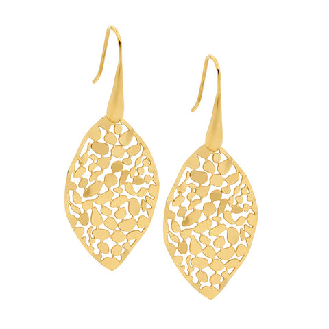 Gold plated drop earrings