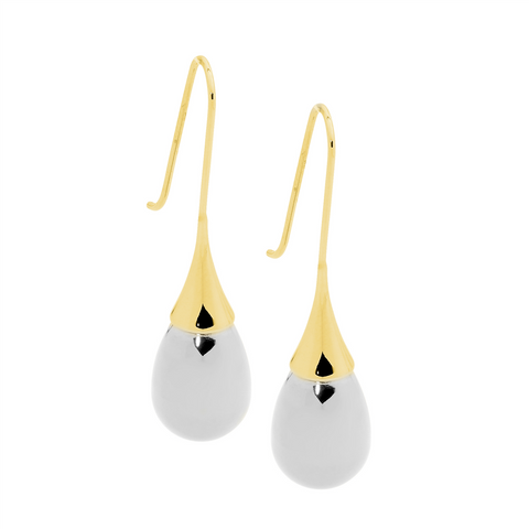 Gold plated teardrop earrings