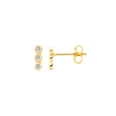 Silver Gold Plated Studs