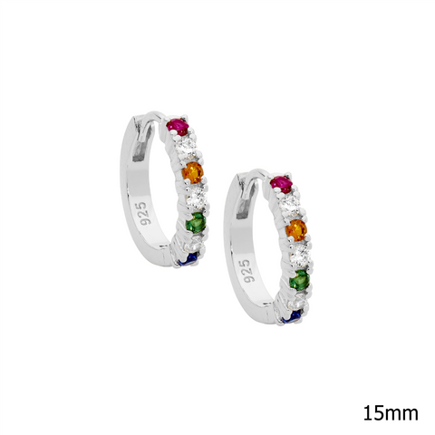 Sterling silver huggie earrings