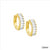 Gold plated cubic zirconia hoops