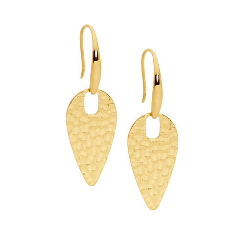Gold plated drop earrings