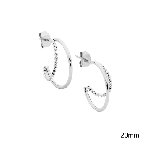 Stainless steel hoop earrings