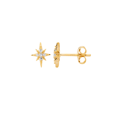Gold plated star studs