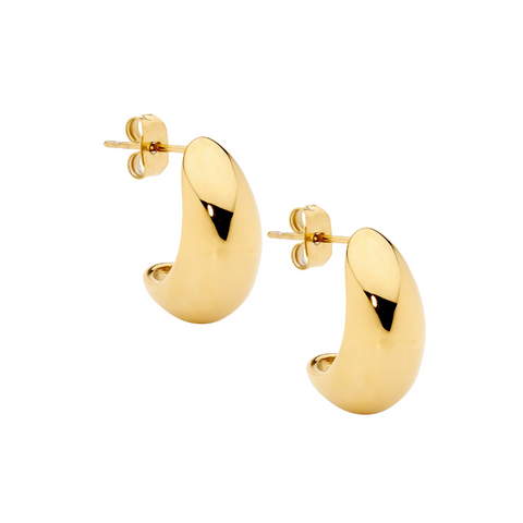 Stainless steel gold plated earrings