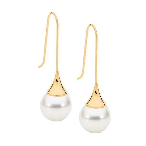 Shell Pearl Drop Earrings