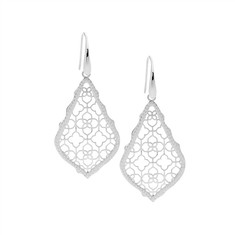 Stainless steel filigree earrings