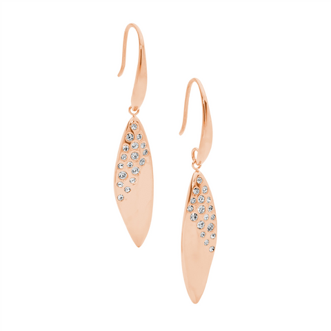 Rose gold plated earrings