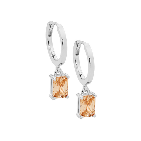 Silver drop earrings