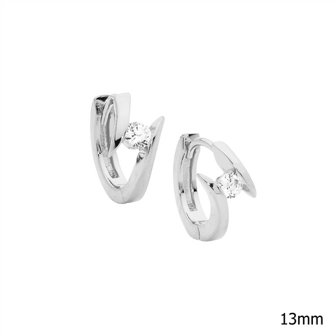 Sterling silver huggies