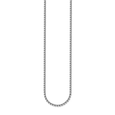 Silver oxidised 60cm box chain