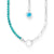 Charmista silver turquoise necklace