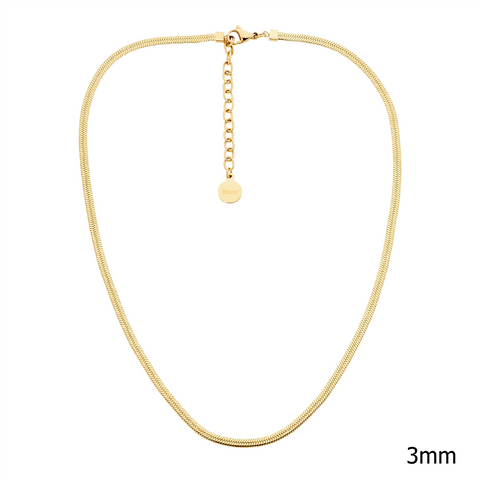 stainless steel gold herringbone chain