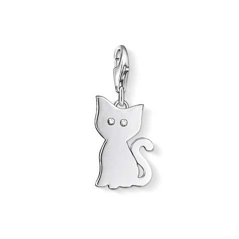 Sterling silver kitty charm