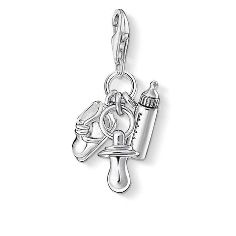 Baby bottle, bootie and soother charm