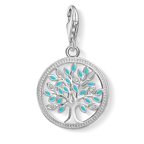 Turquoise tree of life charm