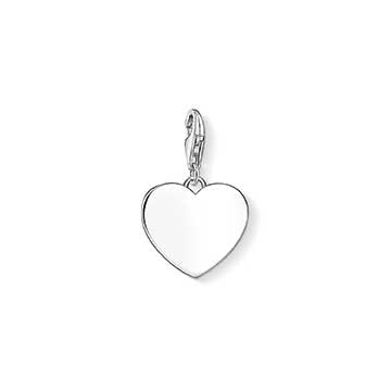 Silver heart charm