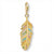 Gold plated feather charm