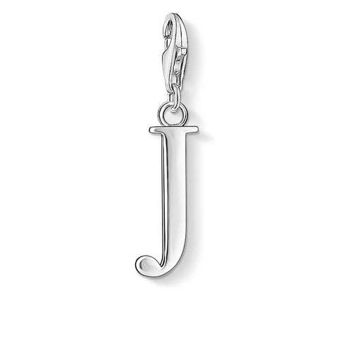 Silver letter 'J' charm