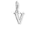 Silver letter 'V' charm