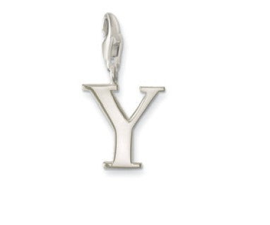 Silver letter 'Y' charm