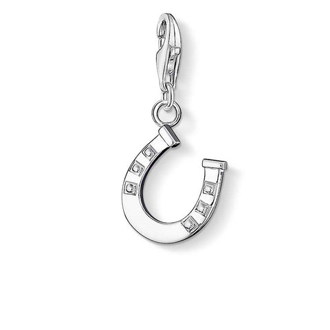 Silver horse shoe charm