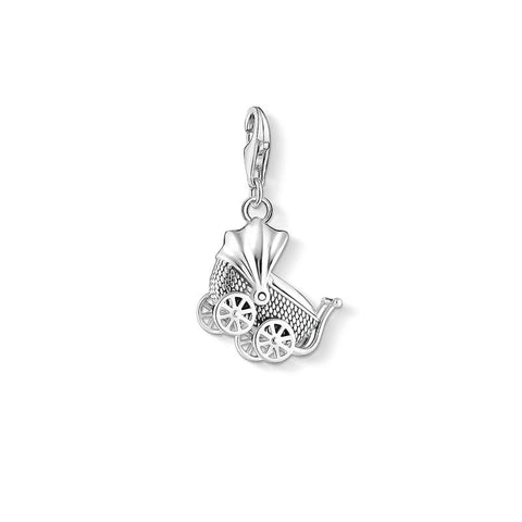Sterling silver pram charm