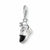 Silver and black shoe charm