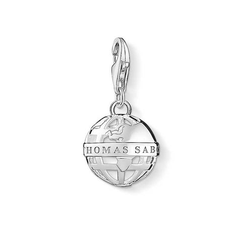 Sterling silver globe charm