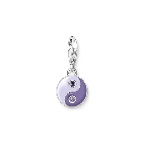 Purple ying yang charm