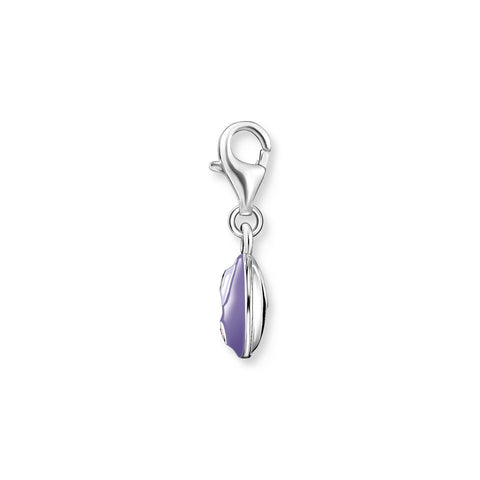Purple ying yang charm