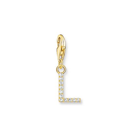 Charmista gold plated 'L' charm