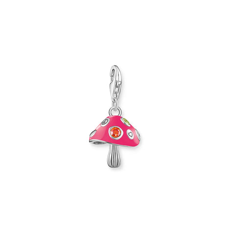 Sterling silver mushroom charm