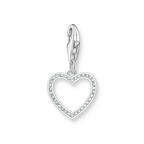 Open heart charm